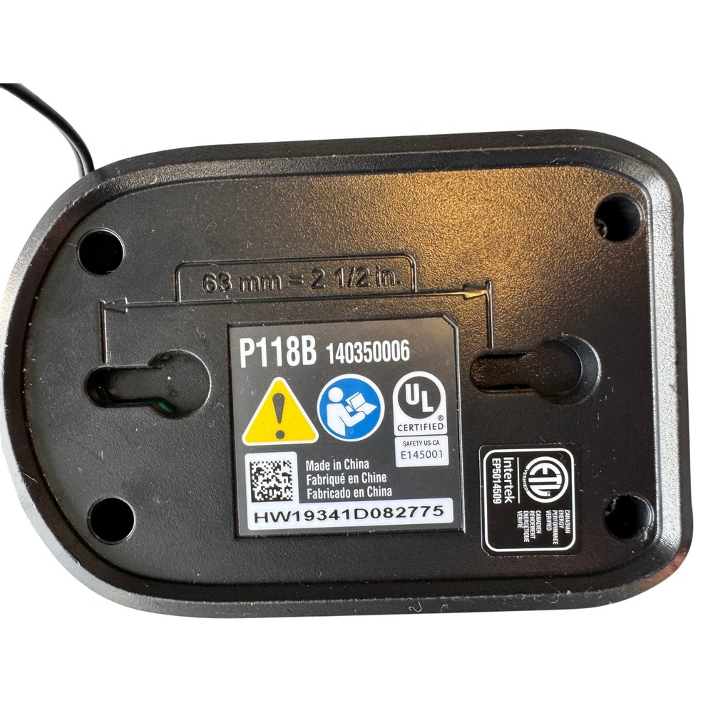Ryobi ONE+ 18V Lithium+ Battery Charger P118B 140350006 Black - Picture 6 of 6